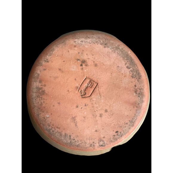 Longwy Pottery France vtg earthenware glazed pot, planter, or bowl with handles - Picture 6 of 7